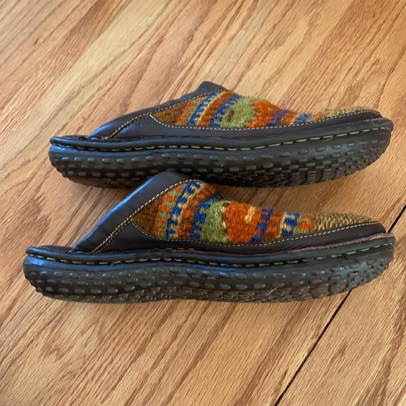 Born wool and leather mules. Still have lots of life in them. Great fall shoe. - Picture 3 of 6